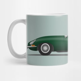 Jaguar E Type Roadster British Racing Green Mug